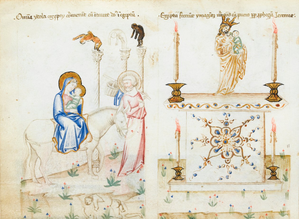 Die Flucht nach Ägypten, aus Speculum Humanae Salvationis von Italian School