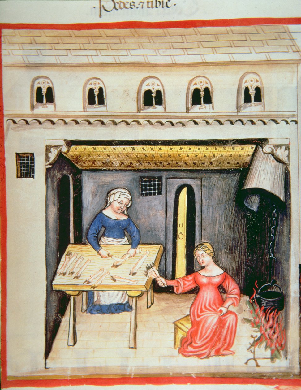 Vorbereitung von Tierfüßen und Hufen, aus Tacuinum Sanitatis von Italian School