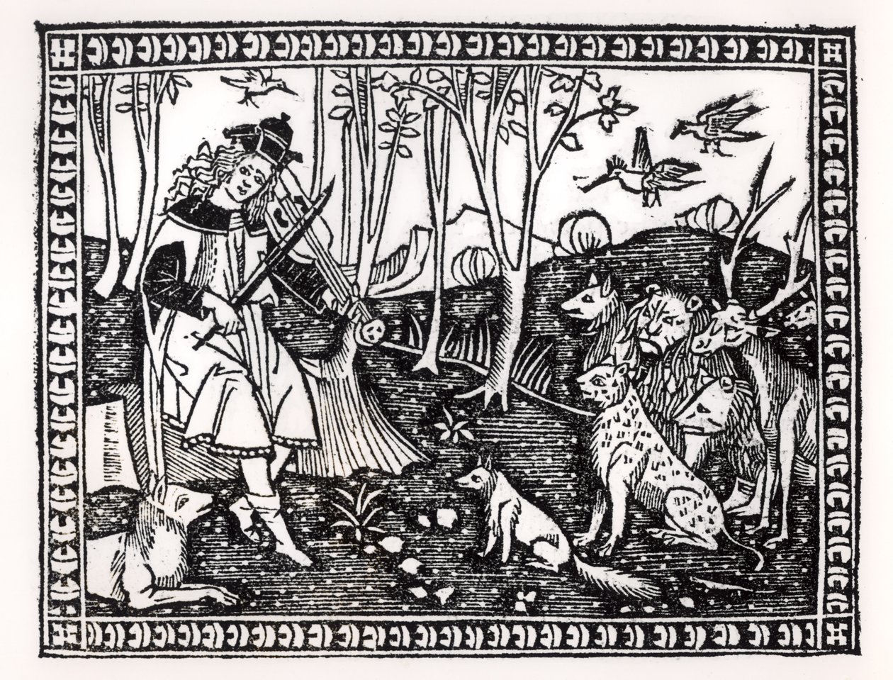 Orpheus spielt für die Tiere, 1500 von Italian School