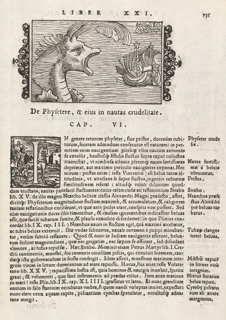 Seite 735 aus Historia De Gentivus Septentrionalibus von Magnus Olaus, Rom 1565 von Italian School