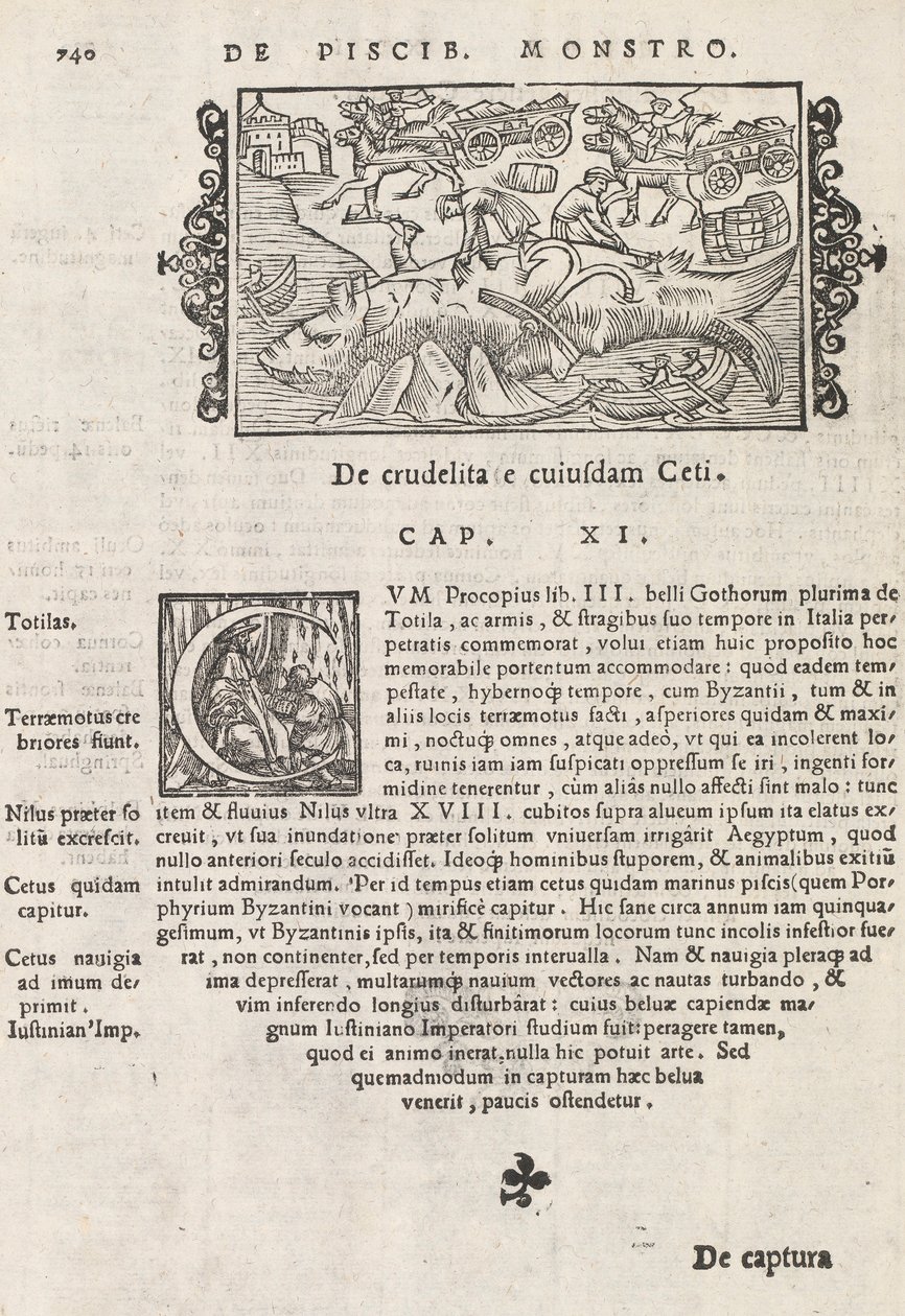 Seite 740 aus Historia De Gentivus Septentrionalibus von Magnus Olaus, Rom 1565 von Italian School