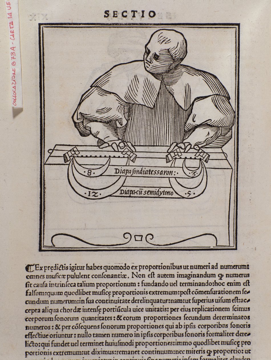 Seite aus Musica theorica von Lodovico Fogliani (1475?-1542) (oder Ludovico Foliani), Musiktheoretiker von Italian School