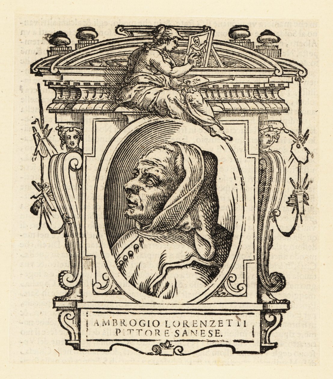 Porträt von Ambrogio Lorenzetti, italienischer Maler der Sieneser Schule, um 1290-1348 von Italian School