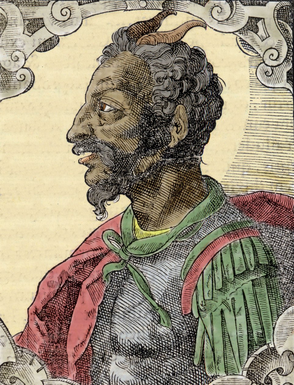 Porträt von Attila aus Bernardino Corios Werk "Elogia Virorum Illustris", Mailand 16. Jahrhundert von Italian School