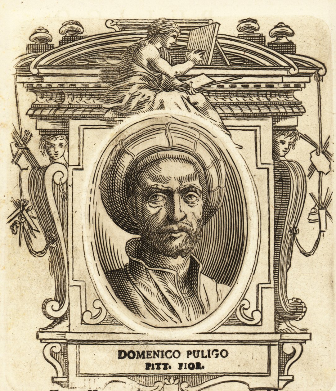 Porträt von Domenico Puligo, italienischer Maler der Renaissance, tätig in Florenz von Italian School