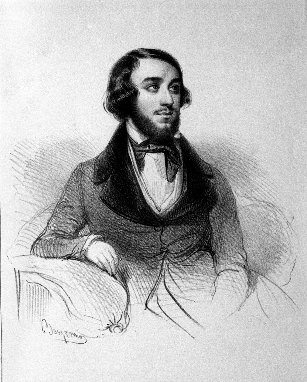 Porträt des italienischen Tenors Mario Candia (1810 - 1883) von Italian School
