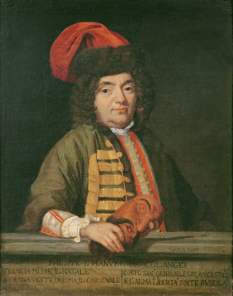 Porträt von Philippe Emmanuel de Coulanges im Karnevalskostüm, 1690 von Italian School