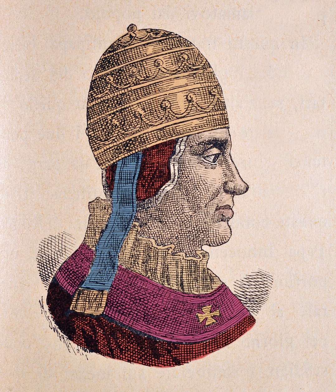 Porträt von Papst Bonifatius IX (1389-1404) von Italian School