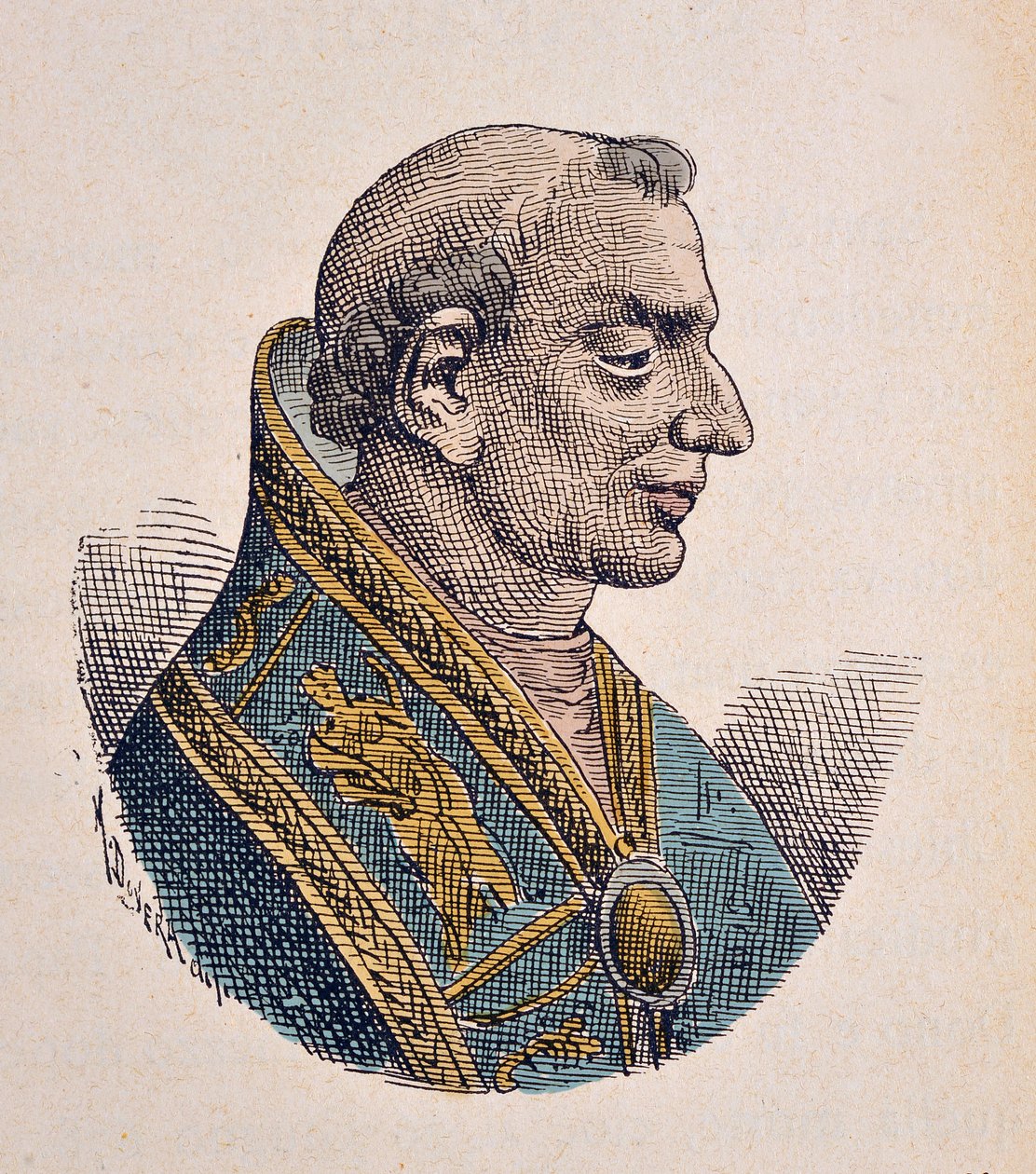 Porträt von Papst Donus (676-678) von Italian School