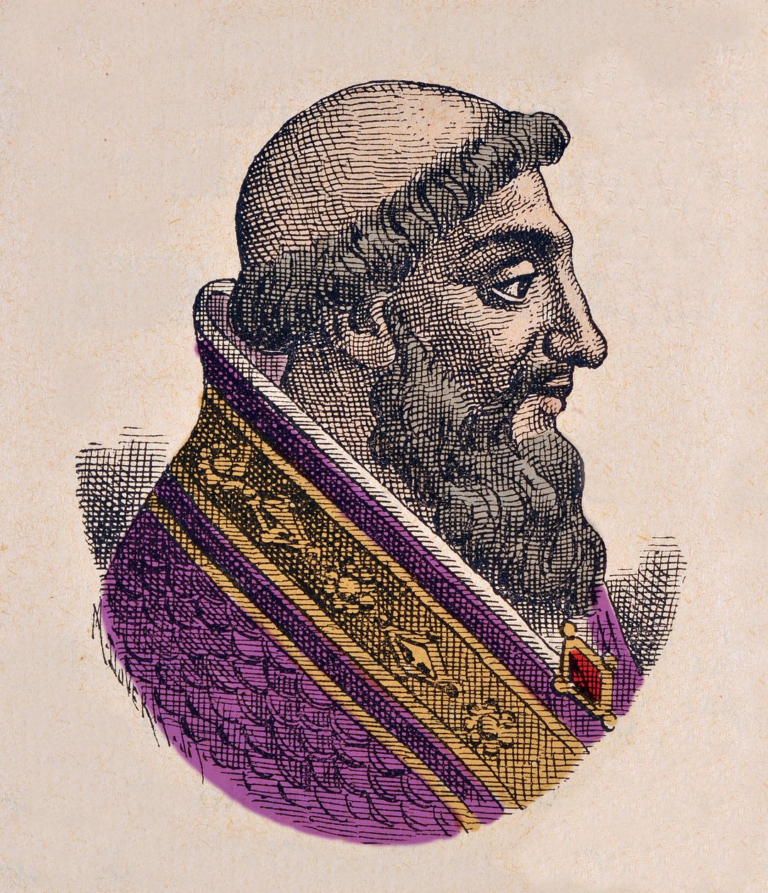 Porträt von Papst Viktor II (1055-1057) von Italian School