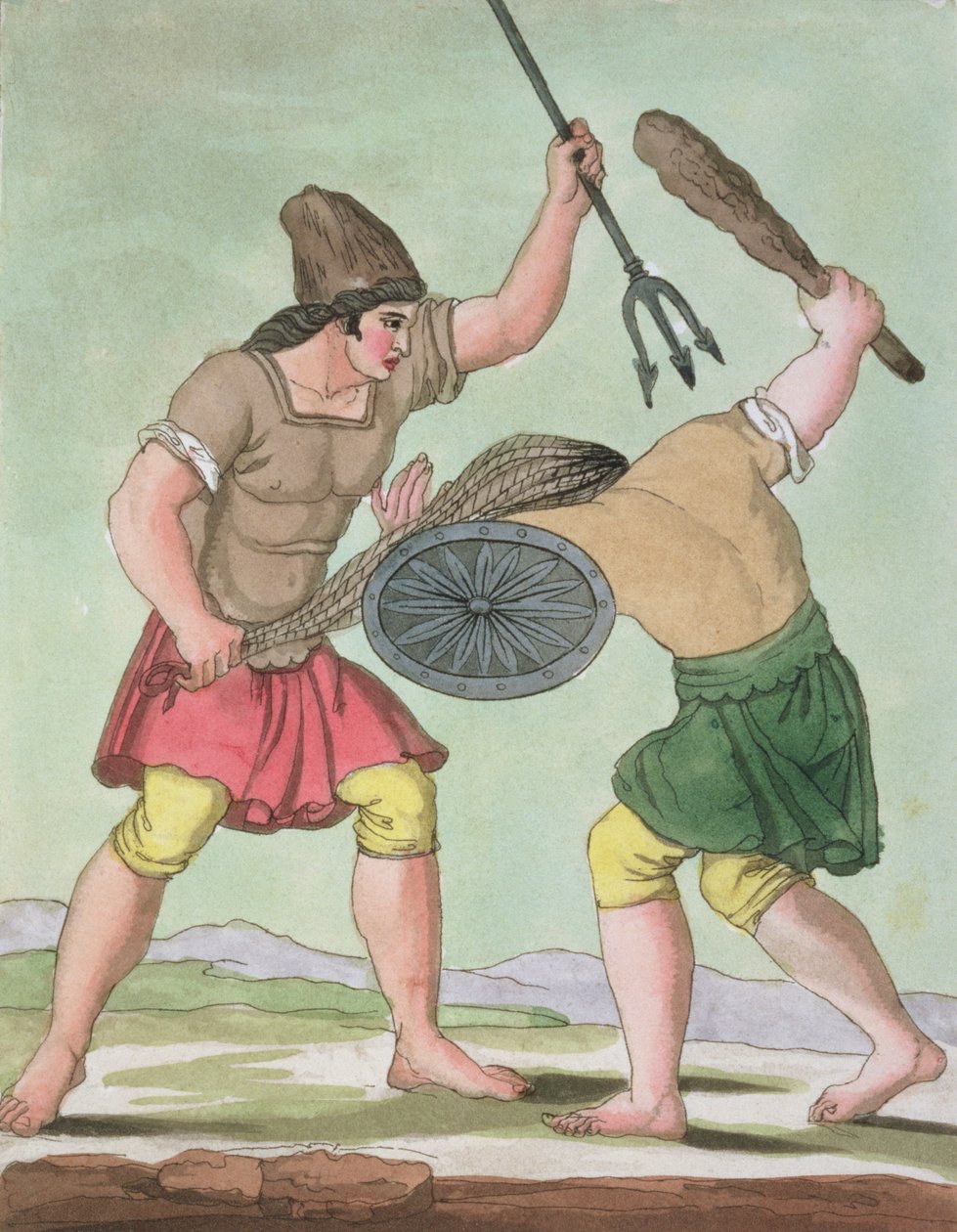 Römische Gladiatoren, aus L