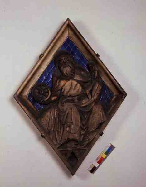 Saturn, Reliefkachel vom Campanile von Italian School