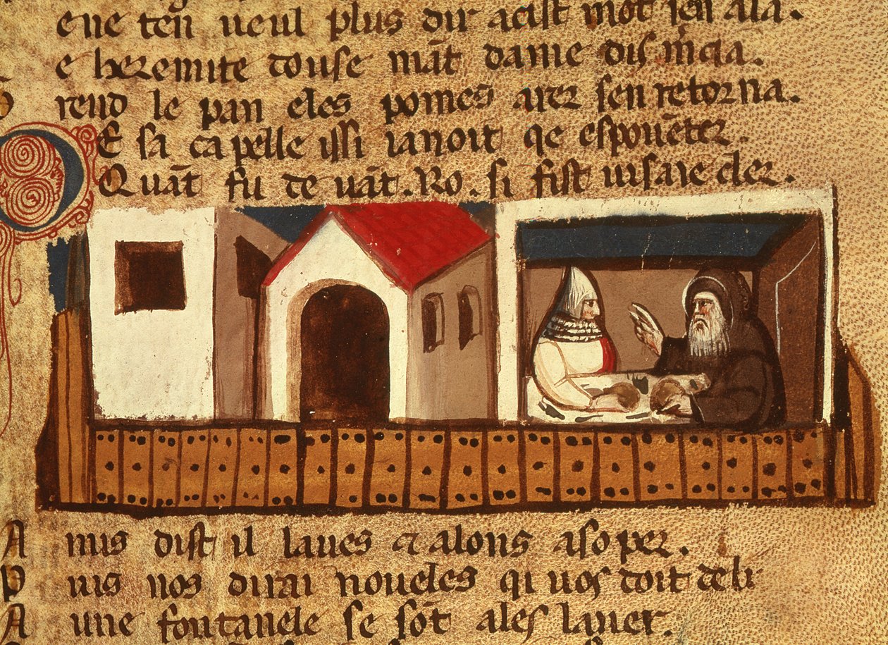 Asylsuche in einem Kloster, aus Codex Entree d