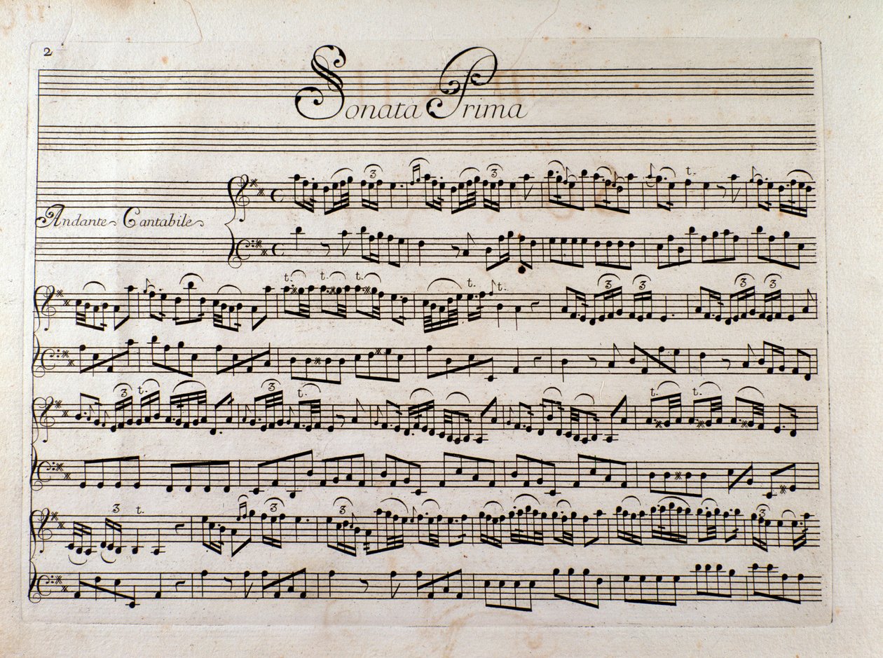 Notenblatt für „Sonate für Violine und Bass continuo“ von Giuseppe Tartini von Italian School