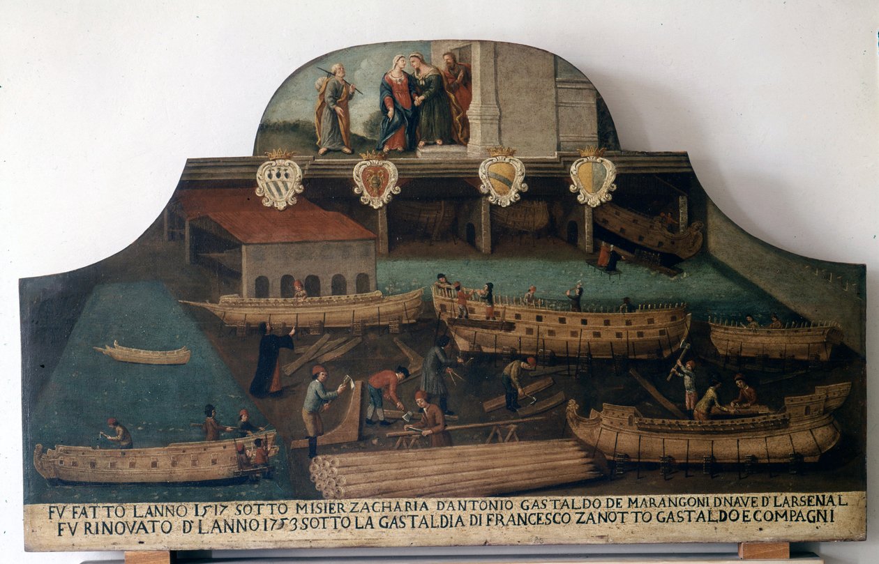 Schiffbau: Boote gebaut 1517 und renoviert 1753 von Italian School