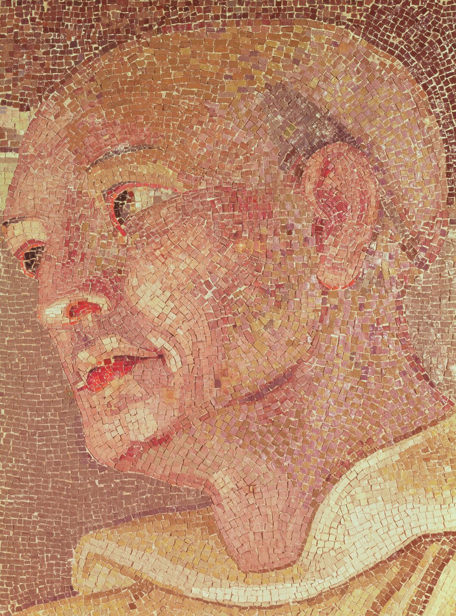 St. Bernhard von Clairvaux aus der Krypta von St. Peter (Mosaik) (Detail) von Italian School