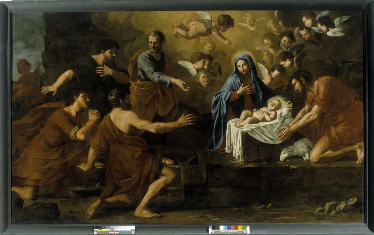 Die Anbetung der Hirten. 17. Jahrhundert von Italian School