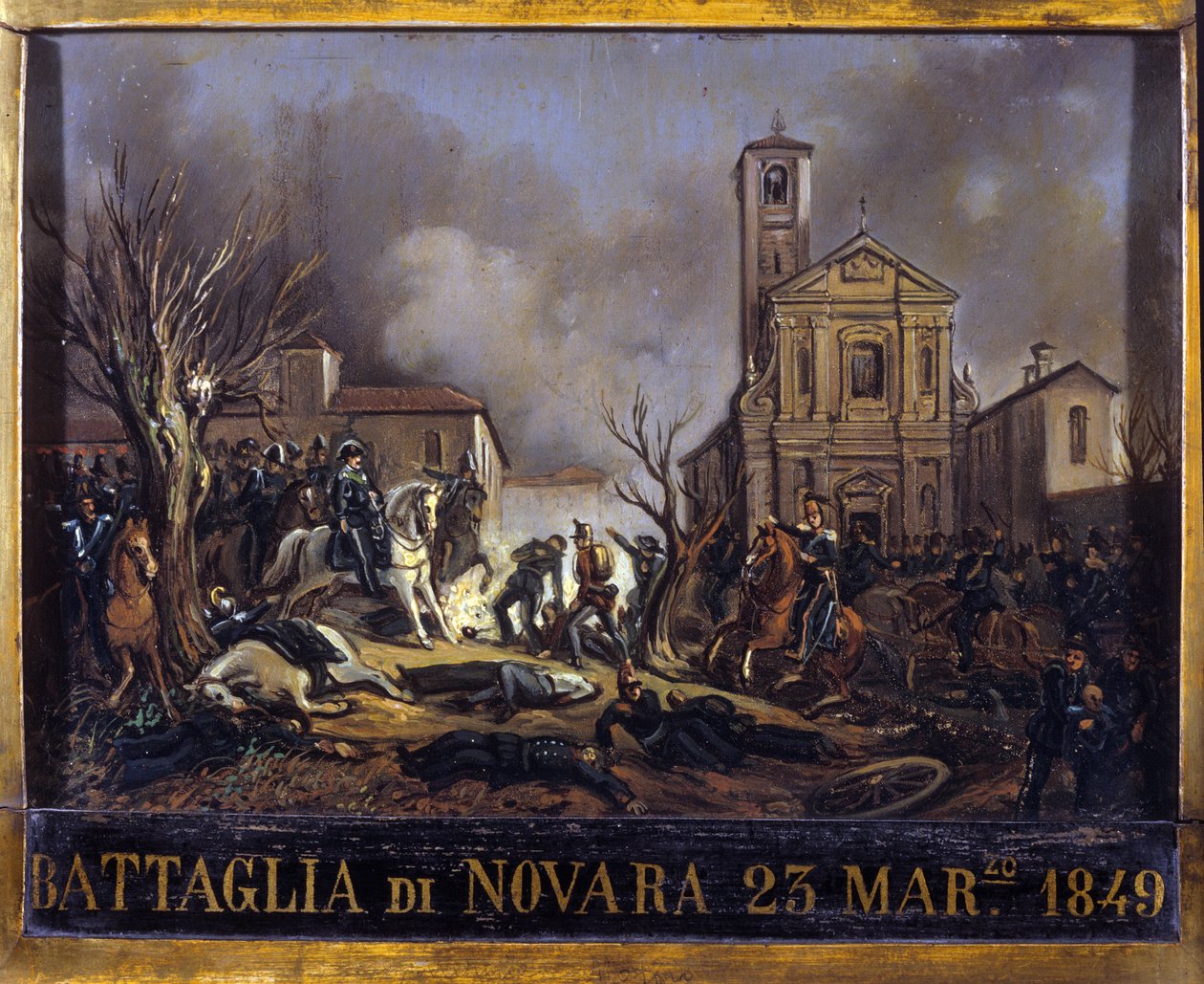Die Schlacht von Novara, 23. März von Italian School