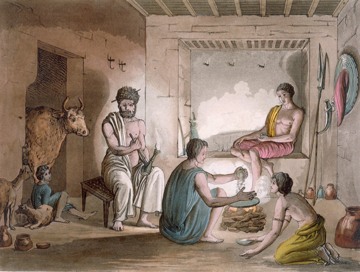 Der Hazorta-Stamm von Abessinien, der in Felsenhäusern lebt, ca. 1820er-30er Jahre von Italian School