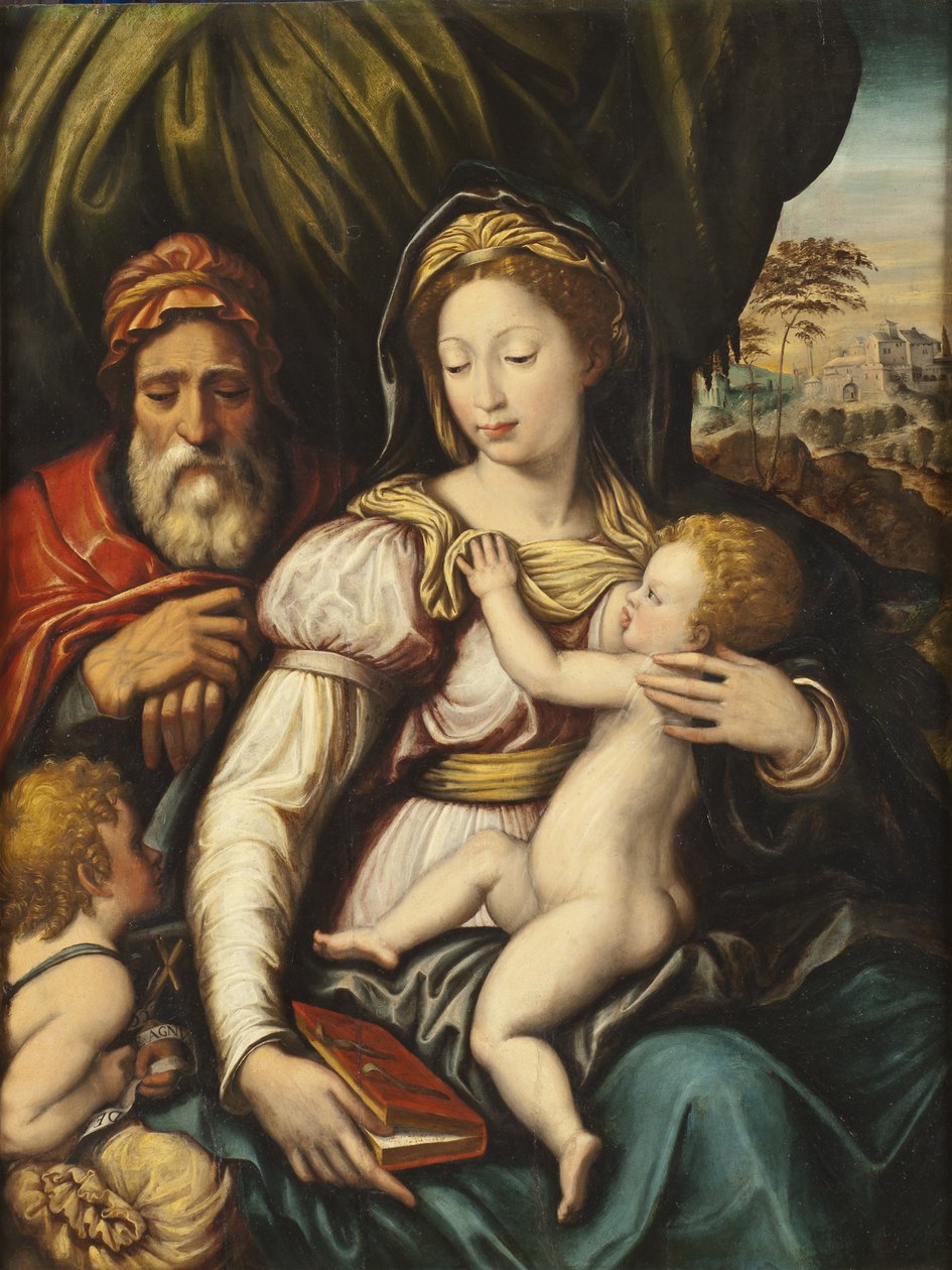 Die Heilige Familie mit dem kleinen St. Johannes von Italian School