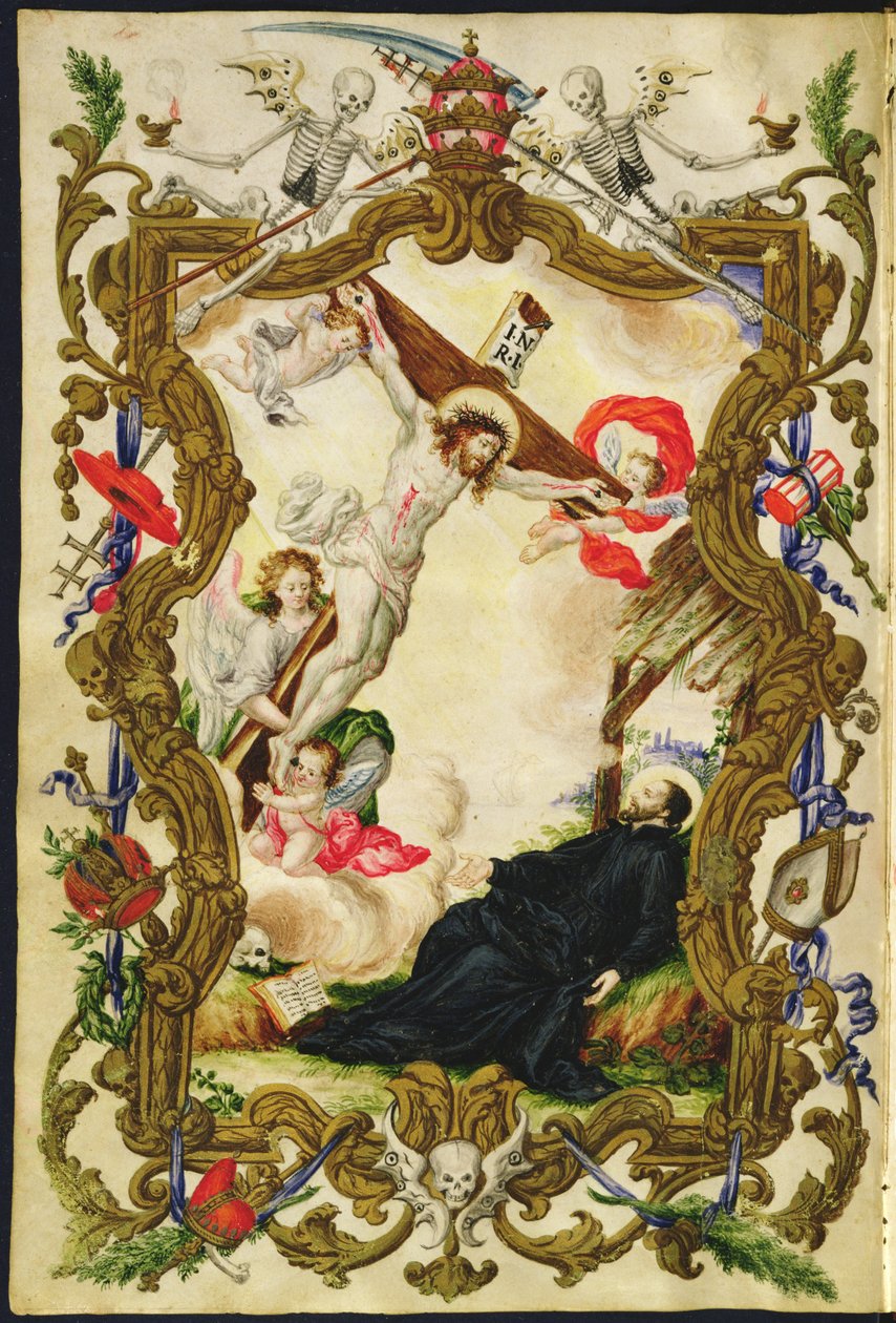 Der Tod des Religiösen, aus einer Mariegola der Laiengilde der Buona Morte, ca. 1712-14 von Italian School