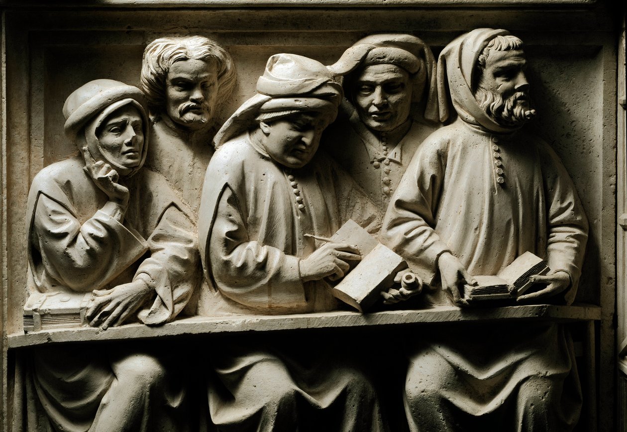 Universitätslehre: Studenten (Detail) von Italian School