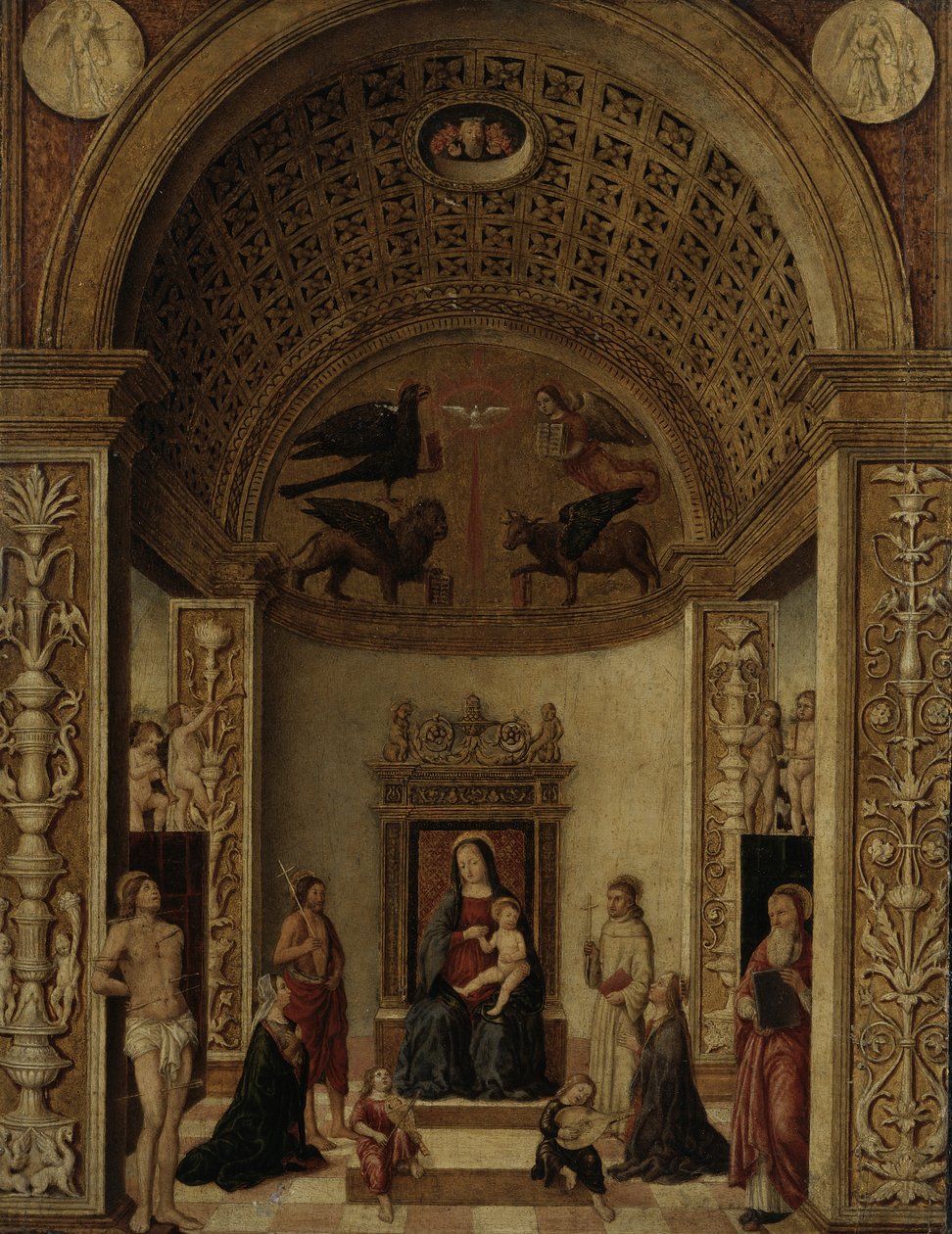 Jungfrau und Kind auf dem Thron, ca. 1500-20 von Italian School