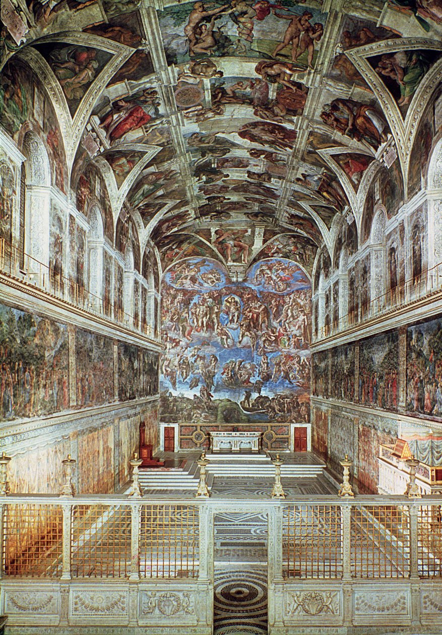 Innenansicht der Sixtinischen Kapelle (vor der Restaurierung) von Italian School Italian School