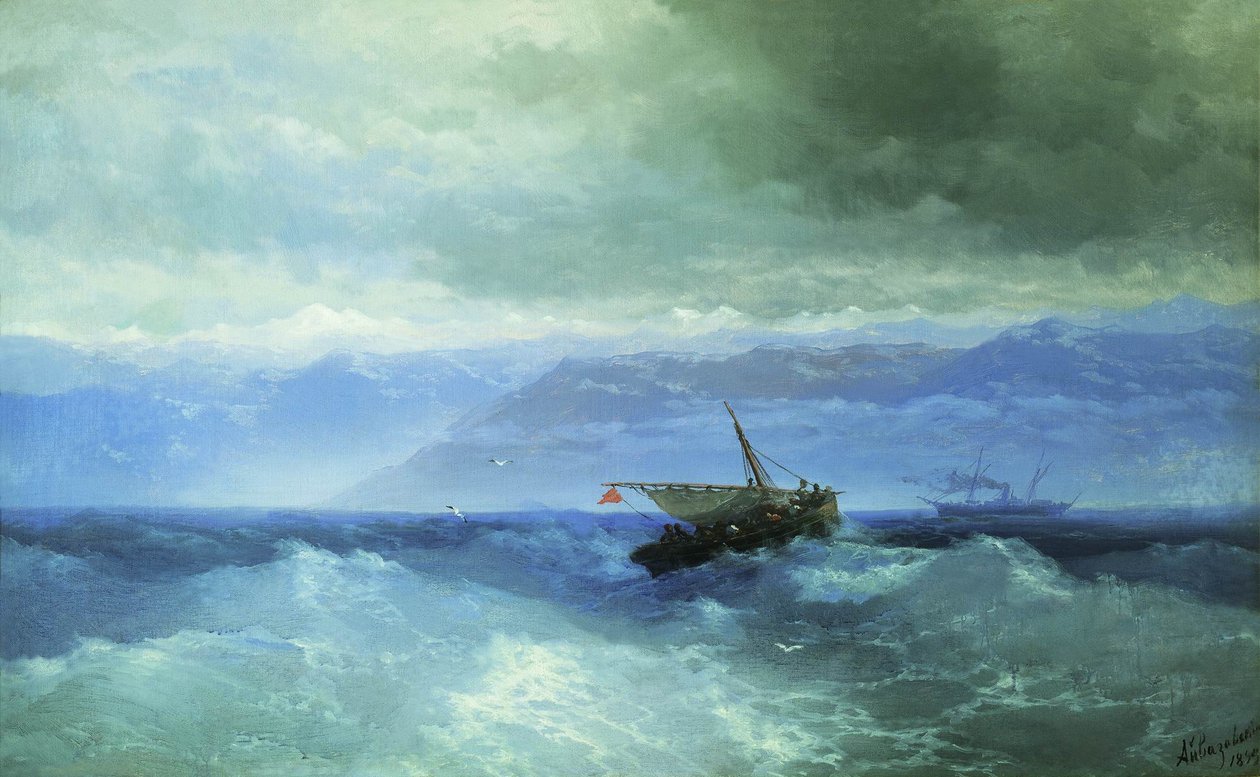 Kaukasusgebirge vom Meer von Ivan Aivazovsky