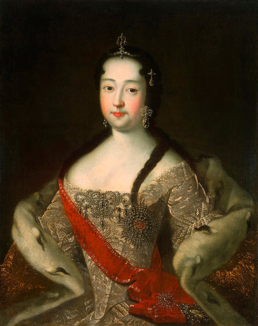 Porträt der Zesarewna von Russland Anna Petrowna von Russland von Ivan Grigorievich Adolsky the Elder