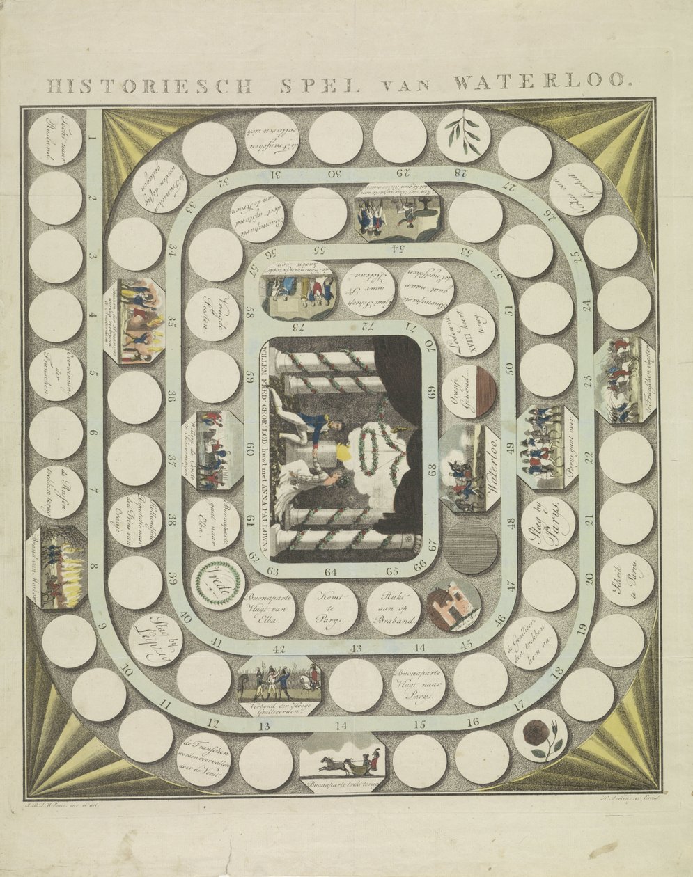 Spiel von Waterloo, 1815 von J.B.D. Wibmer