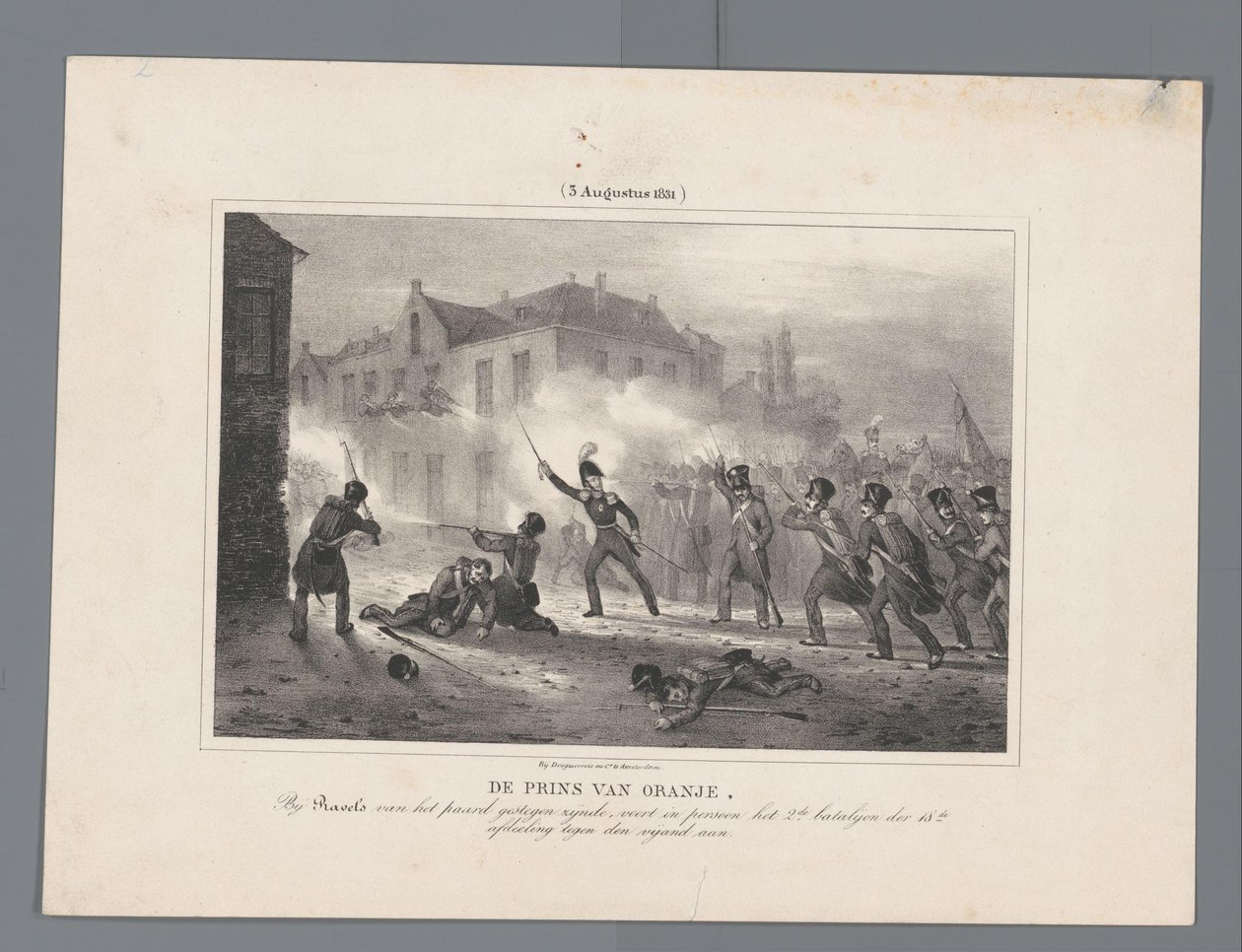 Prinz von Oranien führt die Truppen bei Ravels, 1831 von J.B. Clermans