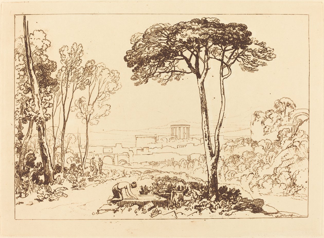 Szene in der Campagna, veröffentlicht 1812 von Joseph Mallord William Turner