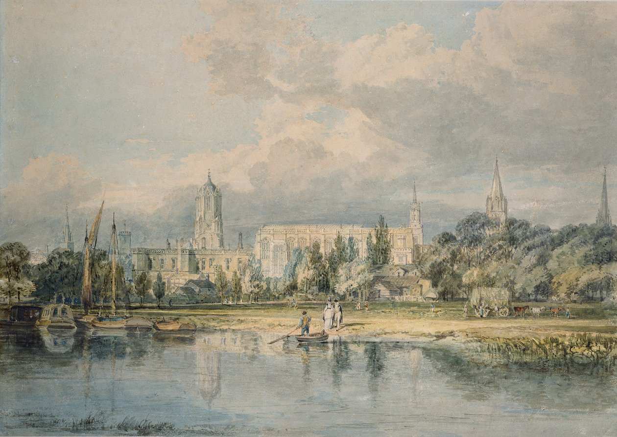 Südansicht der Christ Church usw. von den Wiesen, 1798-1799 von Joseph Mallord William Turner