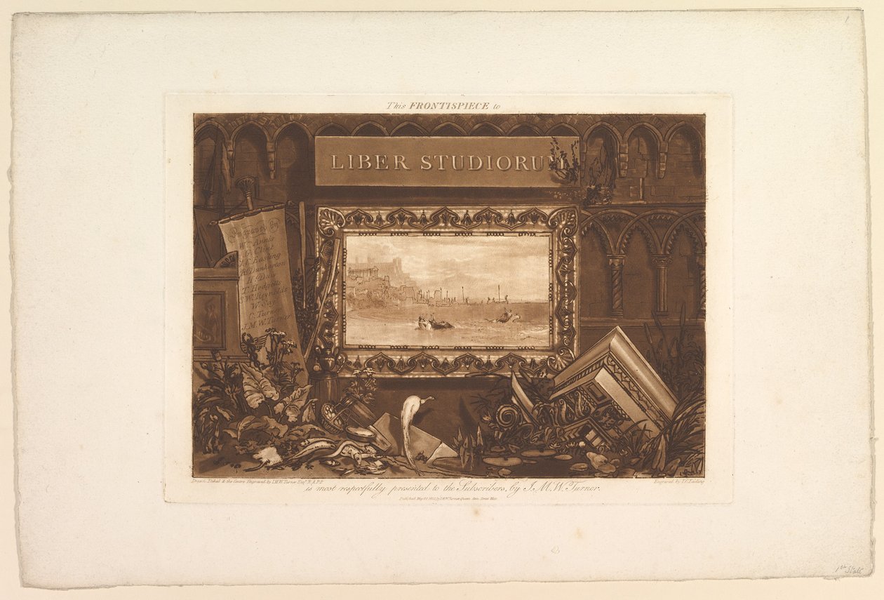 Das Frontispiz zu Liber Studiorum, Mai 1812 von Joseph Mallord William Turner