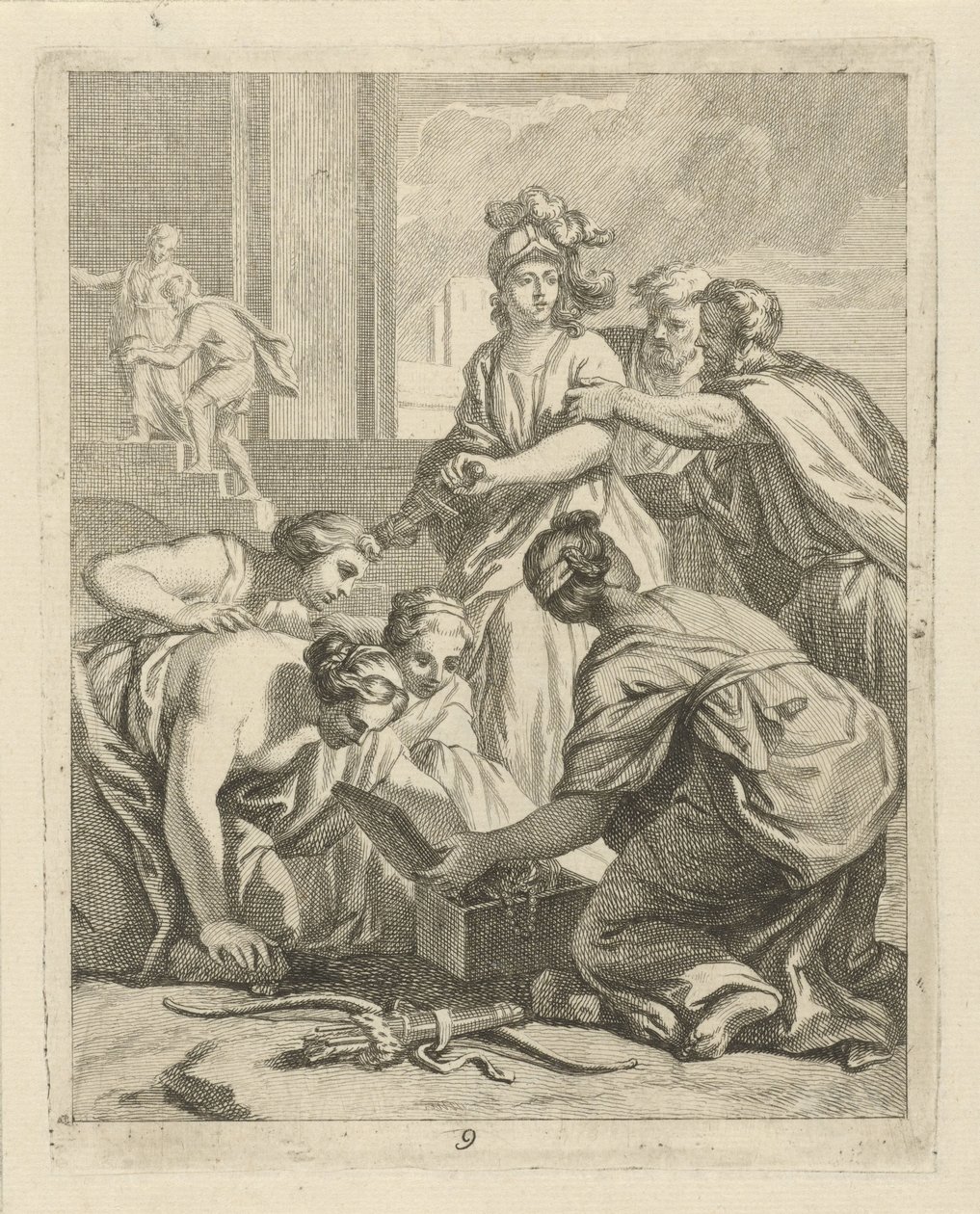 Achilles und die Töchter des Lykomedes von J. Alexander Janssens