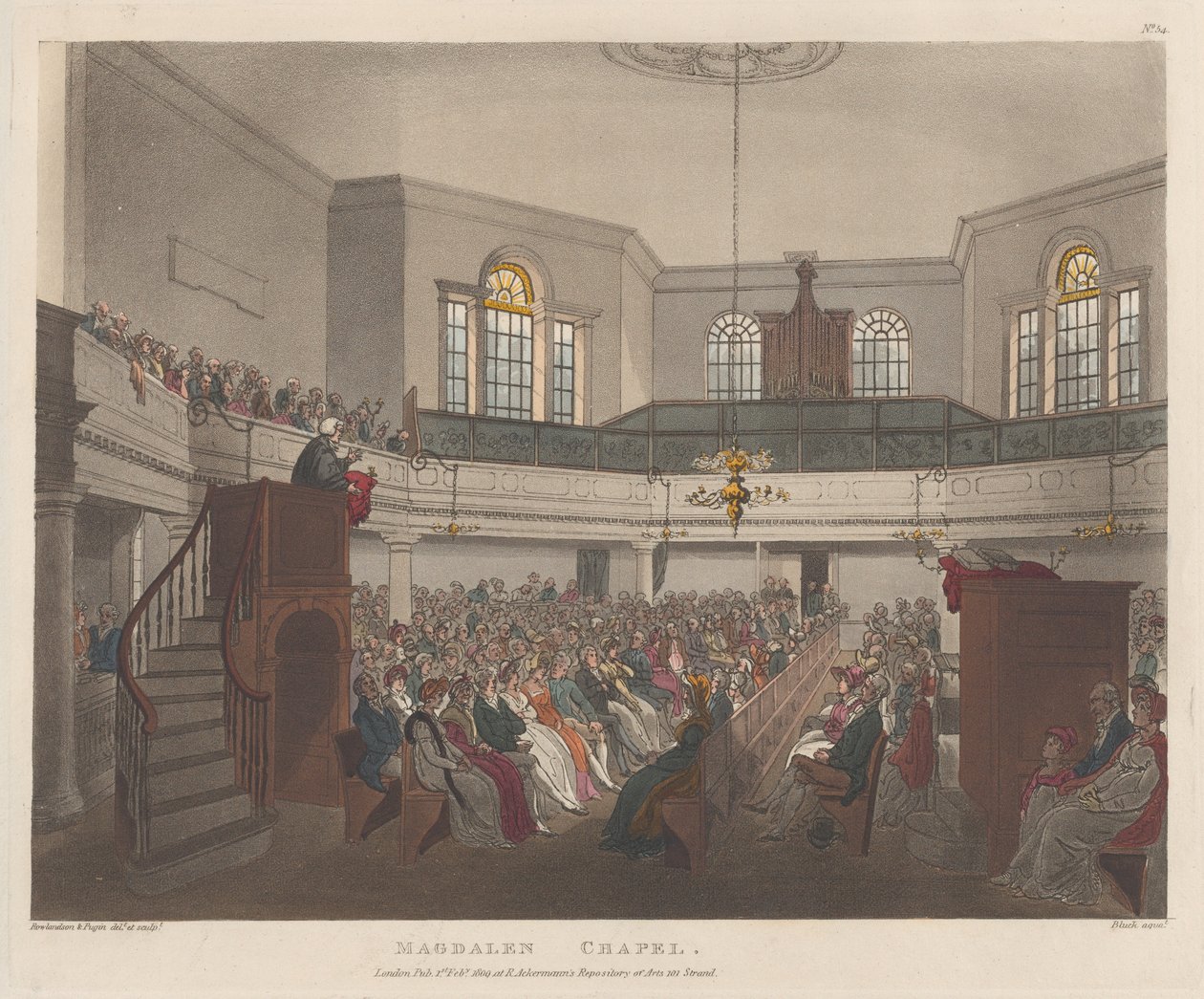Magdalenenkapelle, 1. Februar 1809 von J. Bluck