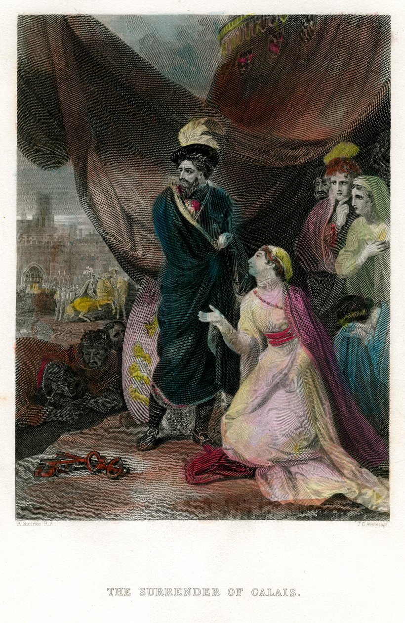 Die Kapitulation von Calais, 19. Jahrhundert von J. C. Armytage