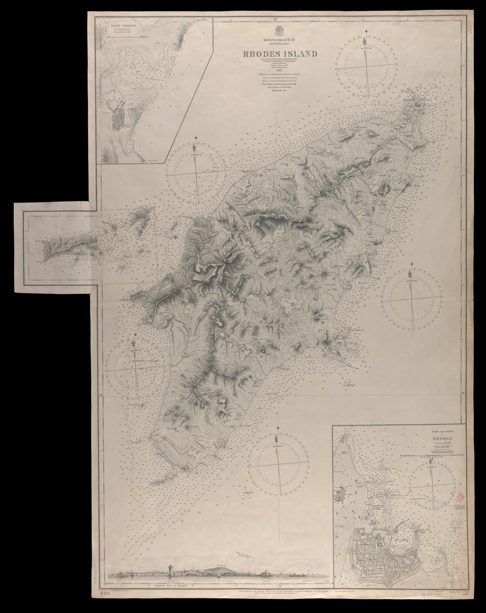 Mittelmeerarchipel Rhodos unter der Leitung von Kommandant T Graves RN HMS 