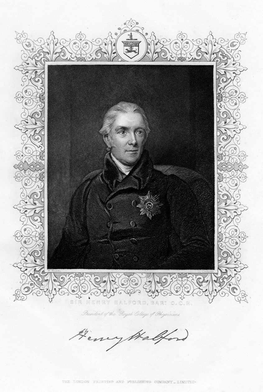 Sir Henry Halford, britischer Arzt, 19. Jahrhundert von J. Cochran