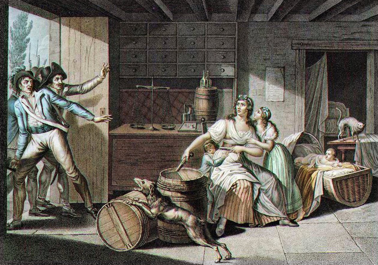 Episode des Vendée-Krieges: eine junge Frau aus von J. F. (after) Cazenave