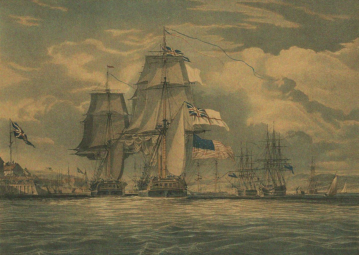 HMS Shannon erobert USS Chesapeake, 1. Juni 1813 von J. G. C. Schetly
