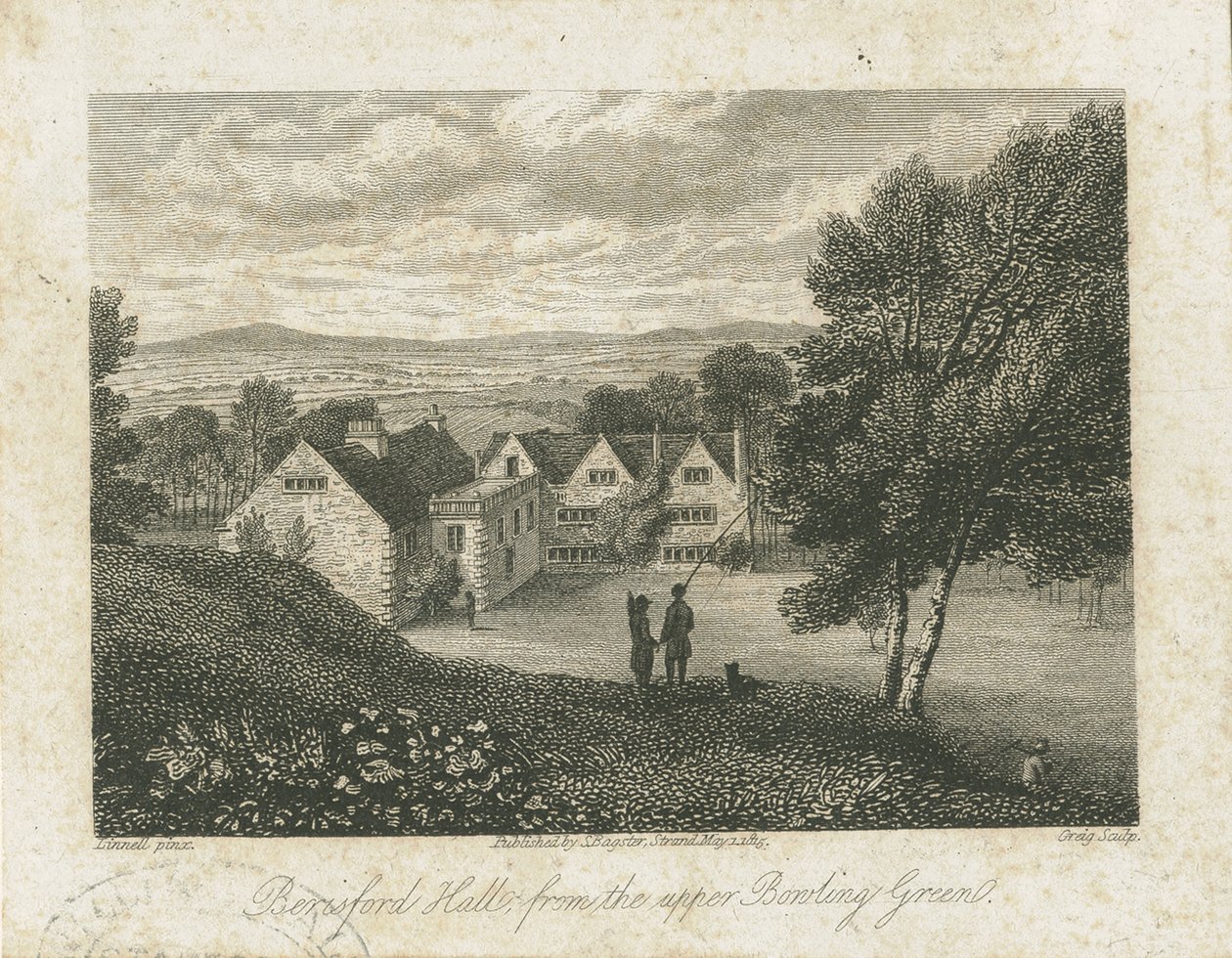Dovedale - Beresford Hall: Stahlstich, nd [1815] von J. Greig