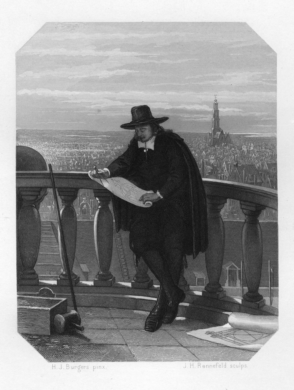 Jacob van Campen, niederländischer Künstler und Architekt des Goldenen Zeitalters, 17. Jahrhundert, ca. 1870 von J. H. Rennefeld