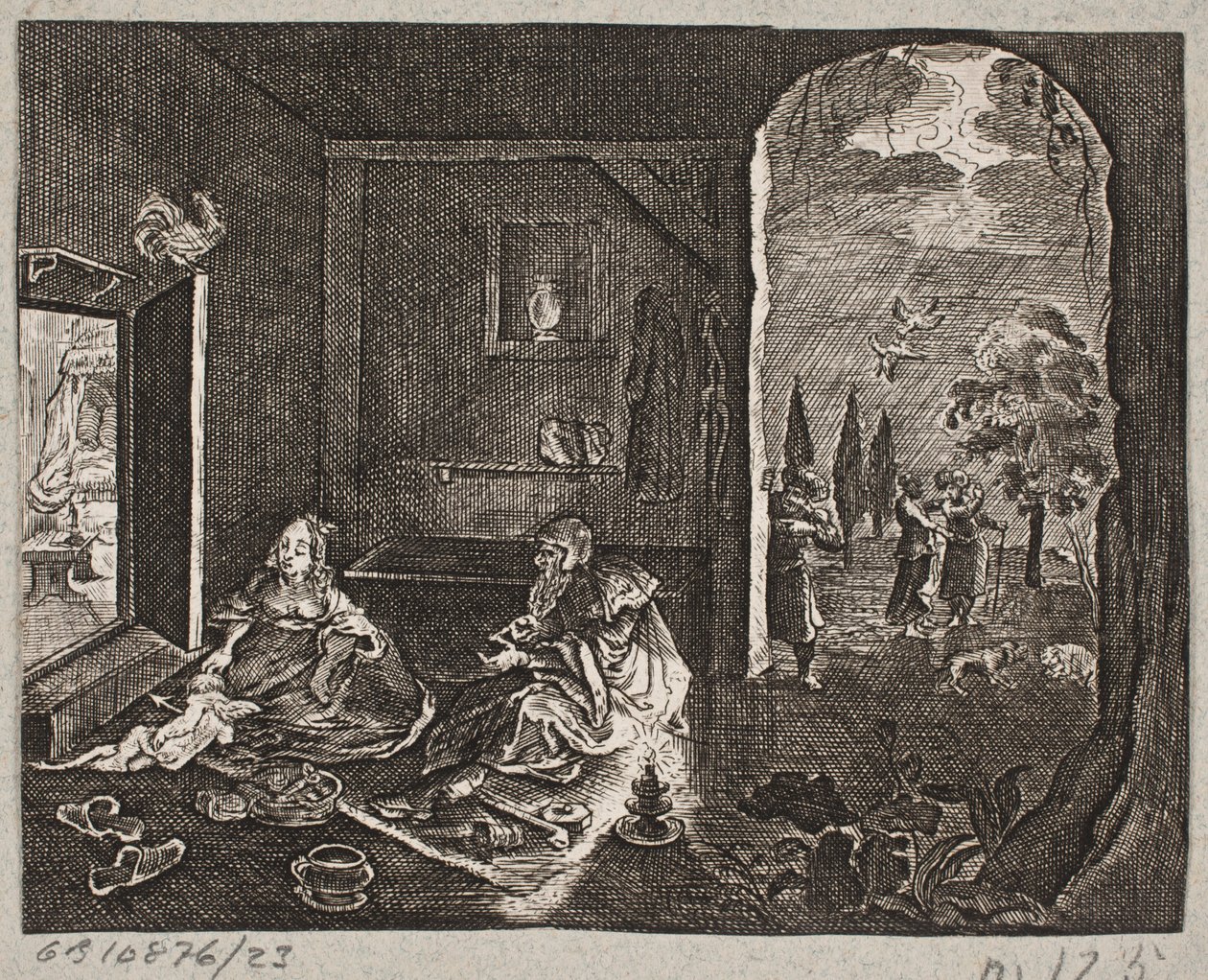 Illustration zu Adam Olearius, „Persianischer Rosenthal von einem Sinnreichen Poeten Schich Saadi…“, Schleswig 1660 von J. Muller