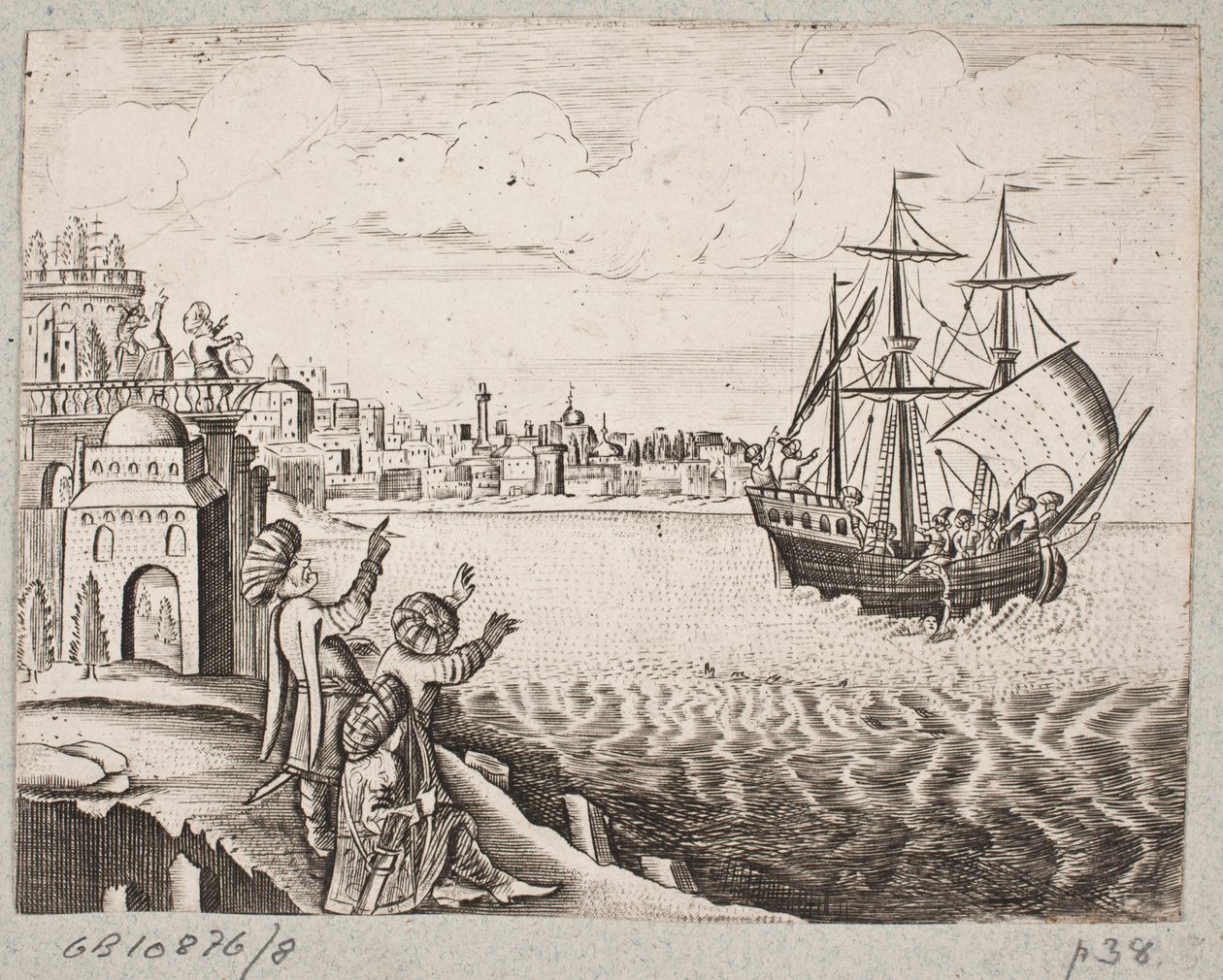 Illustration zu Adam Olearius, "Persianischer Rosenthal von einem sinnreichen Poeten Schich Saadi [...]", Schleswig 1660 von J. Muller