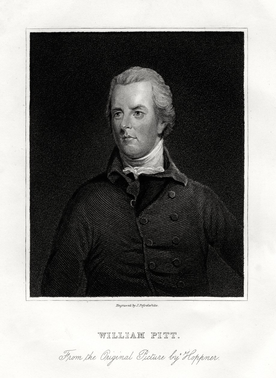 William Pitt der Jüngere, britischer Staatsmann, 19. Jahrhundert von J. Posselwhite