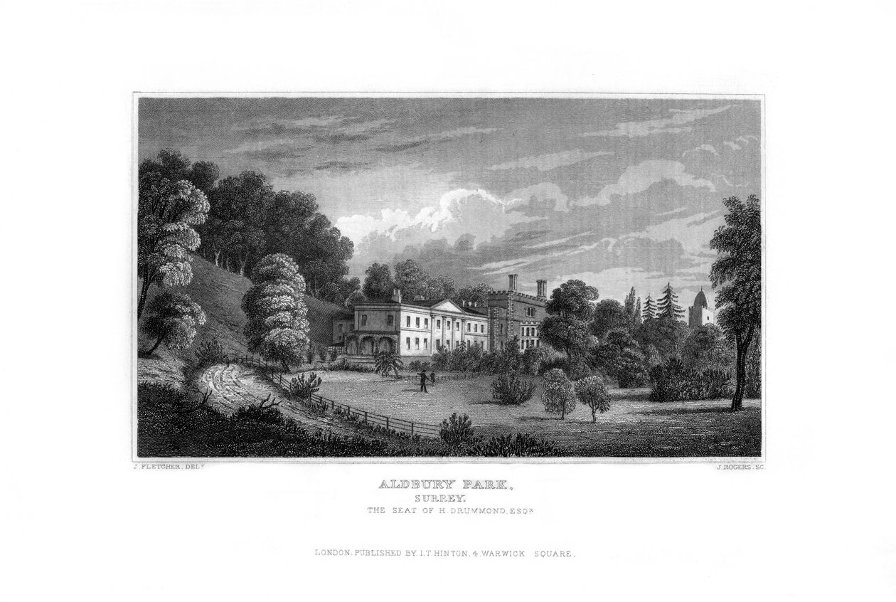 Aldbury Park, Surrey, 1829 von J. Rogers
