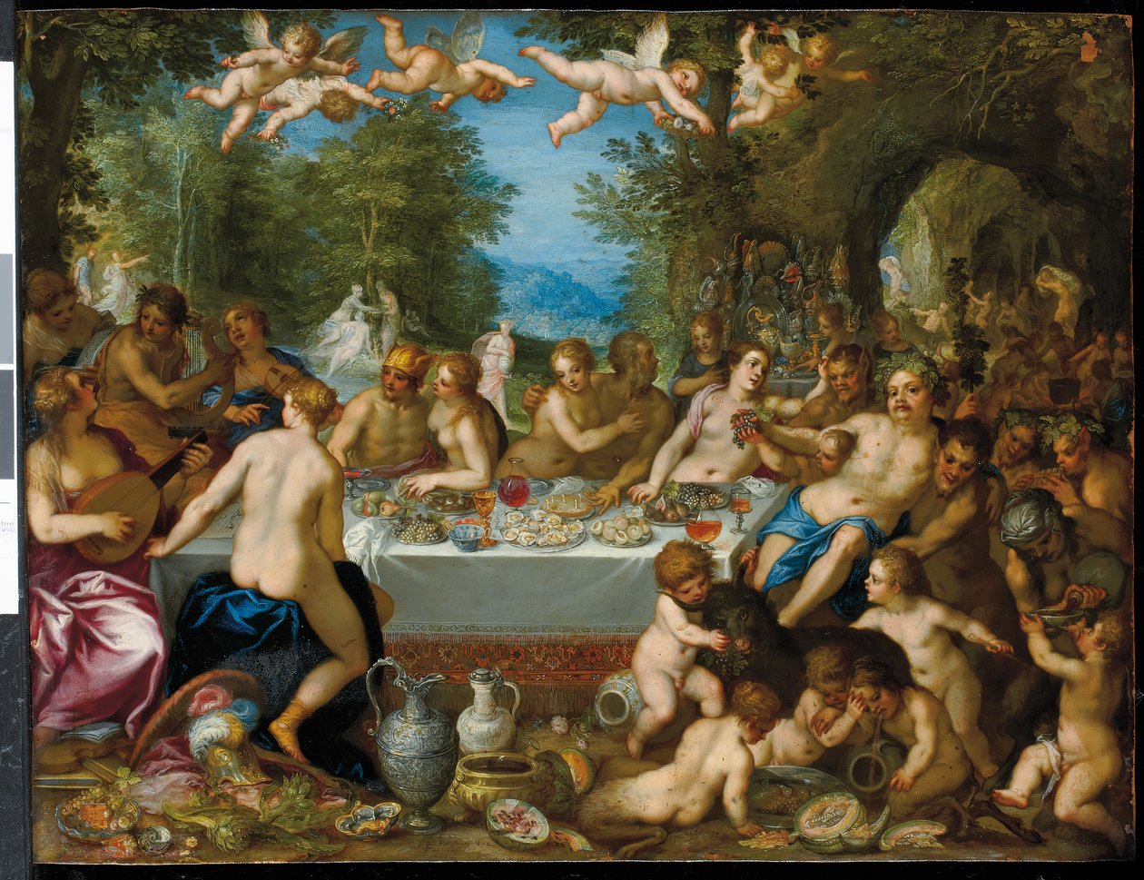Das Fest der Götter: Die Hochzeit von Bacchus und Ariadne von J. and Rottennhammer Hans I Brueghel