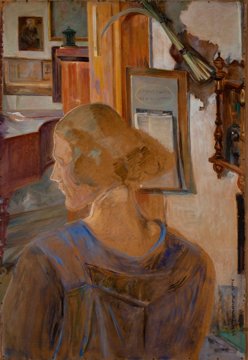 Julia, die Tochter des Künstlers in Lusławice von Jacek Malczewski